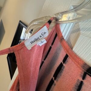 Hailey & Co. Pink and Black Striped Dress